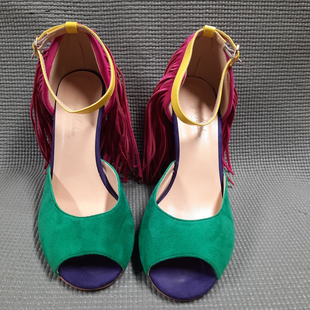 Colorful "Only Maken" Peep-Toe Heels